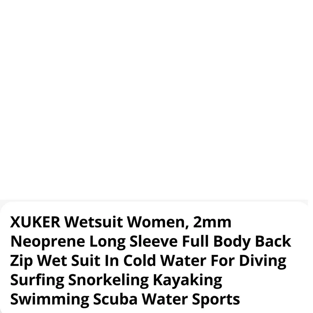XUKER Wetsuit Women XL Black Teal Excellent 2mm Neoprene Full Body Long Sleeve
